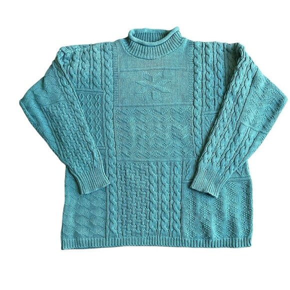 Vintage Van Heusen For Her Cable Knit Sweater Christmas Cottagecore USA - Picture 5 of 5